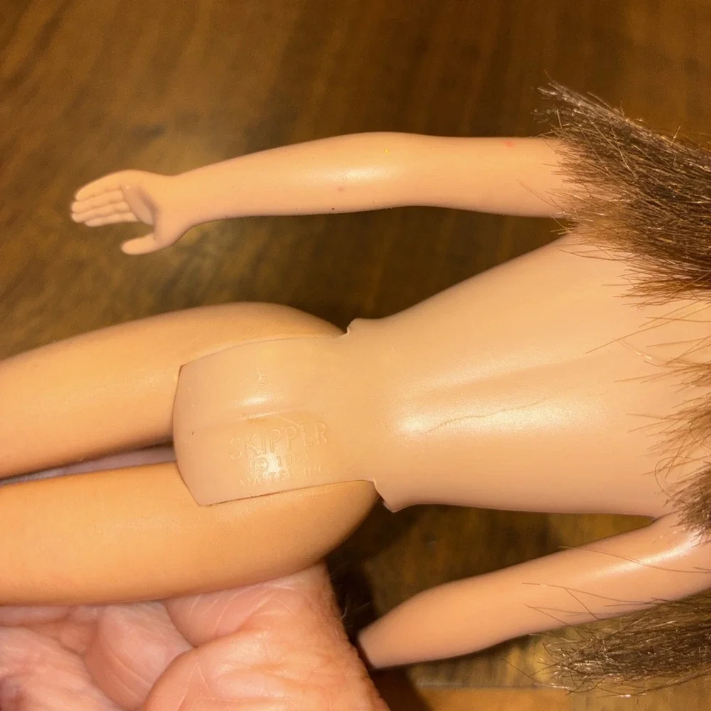 Vintage 1964 Mattel Skipper Doll Brunette Straight Leg Japan
